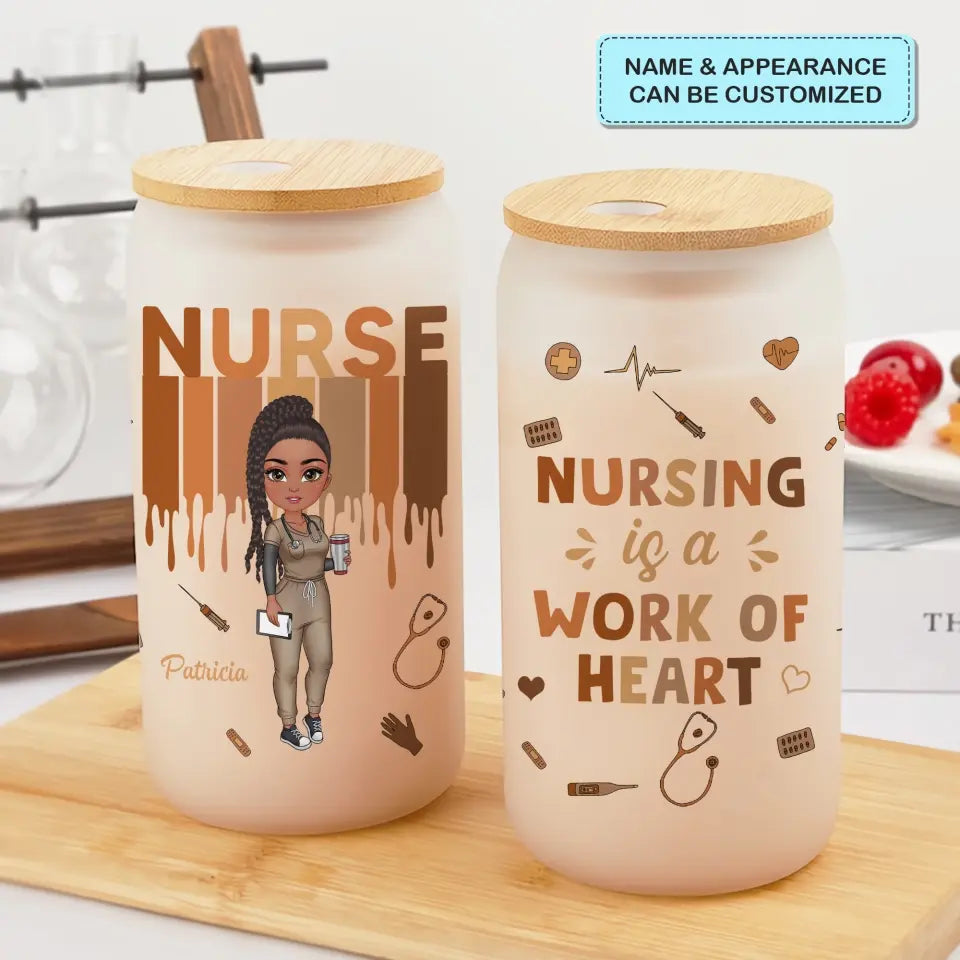Nurse Life - Personalized Custom Glass Can - Nurse's Day Gift For Nurse