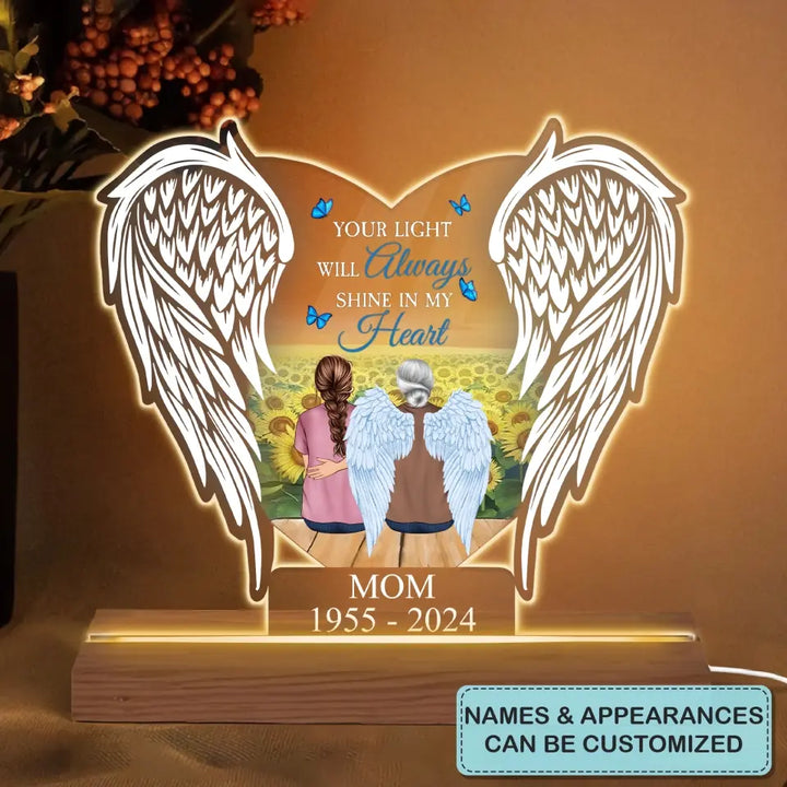 You Are Always With Me - Personalized Custom 3D LED Light - Gift For Family, Family Members