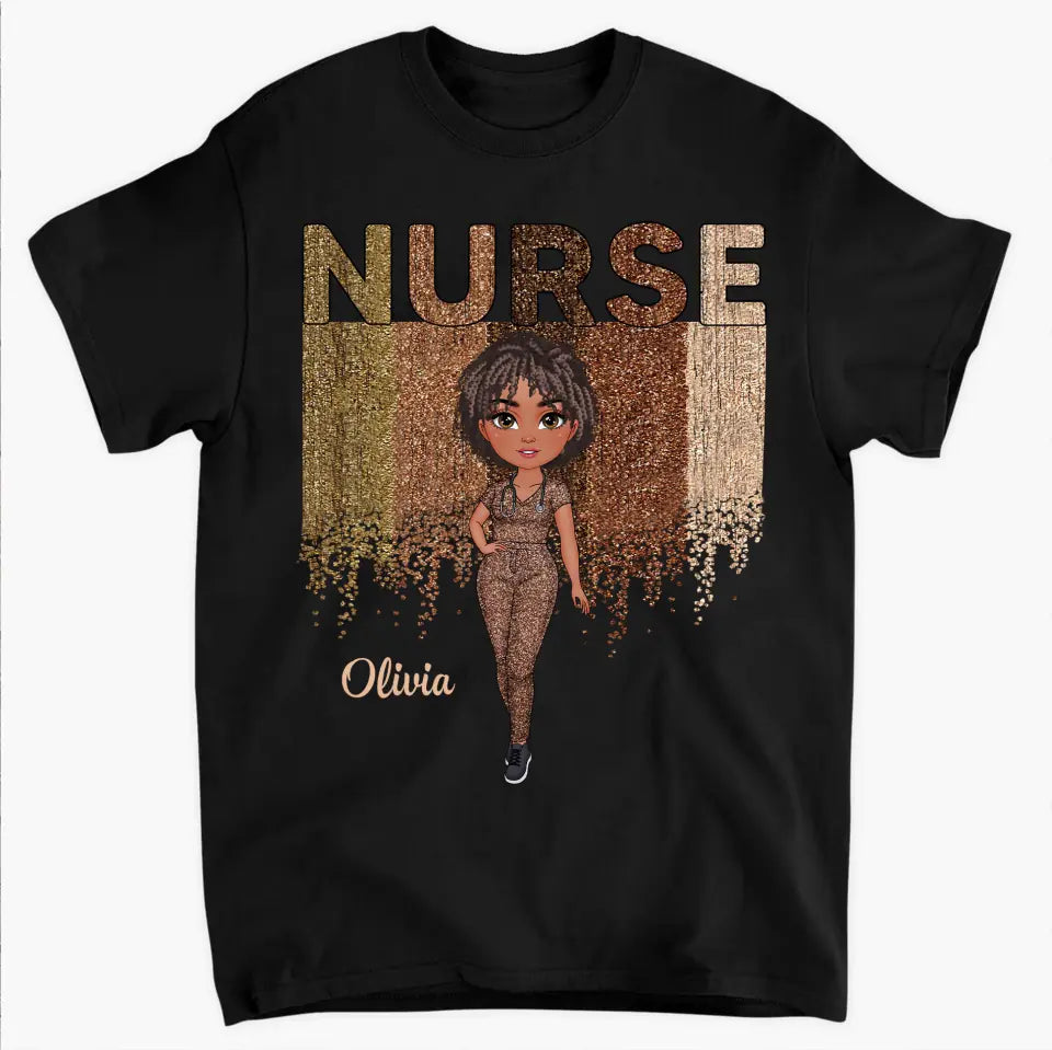 Brown Sugar Nurse - Personalized Custom T-shirt - Nurse's Day, Appreciation Gift For Nurse