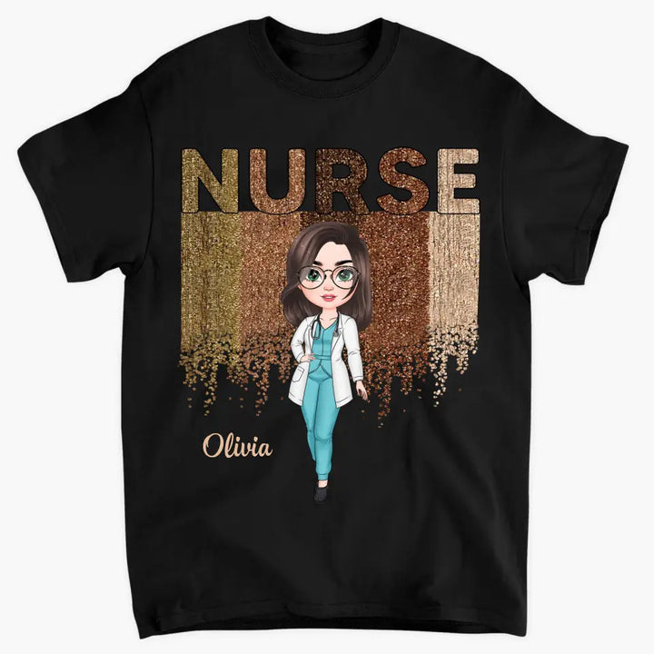 Brown Sugar Nurse - Personalized Custom T-shirt - Nurse's Day, Appreciation Gift For Nurse