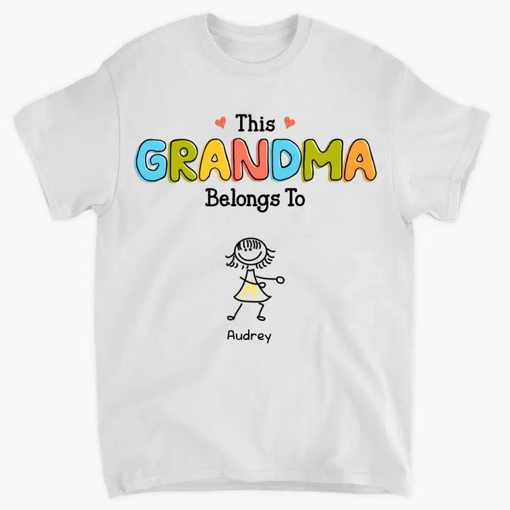 This Grandma Belongs To - Personalized Custom T-shirt - Mother's Day Gift For Mom