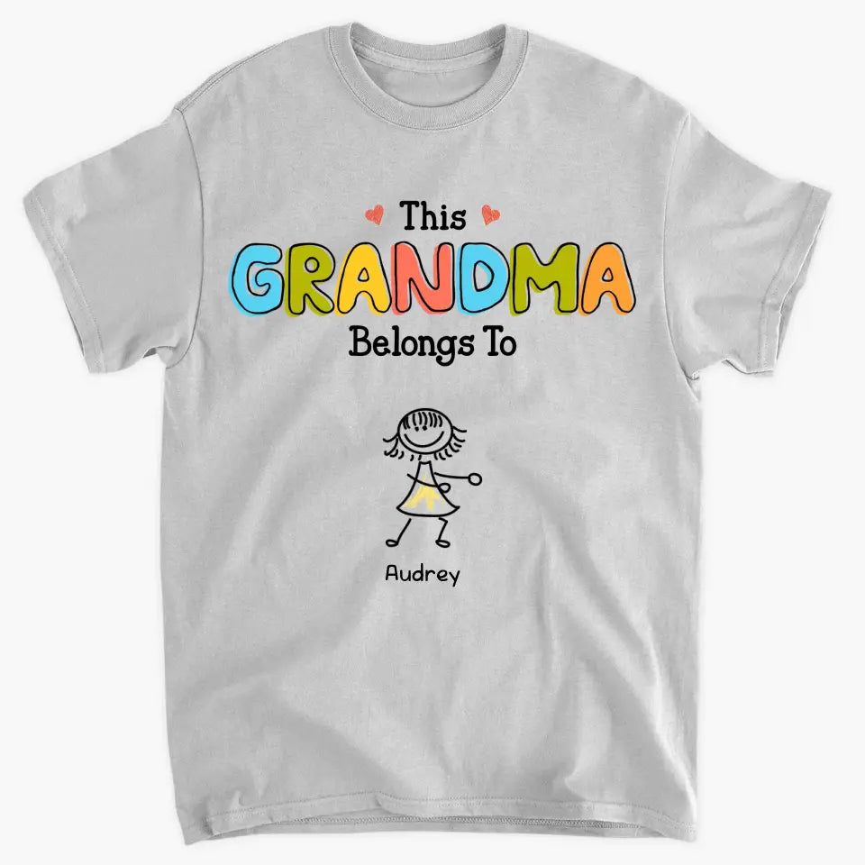 This Grandma Belongs To - Personalized Custom T-shirt - Mother's Day Gift For Mom