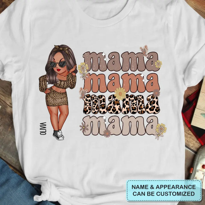 Mama Leopard - Personalized Custom T-shirt - Mother's Day Gift For Mom