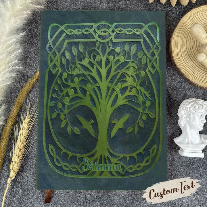 Tree Of Life - Personalized Custom Leather Journal - Gift Family, Family Members