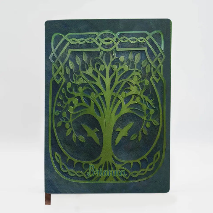 Tree Of Life - Personalized Custom Leather Journal - Gift Family, Family Members