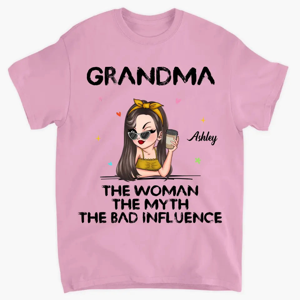 The Woman The Myth - Personalized Custom T-shirt - Mother's Day Gift For Grandma, Family Members