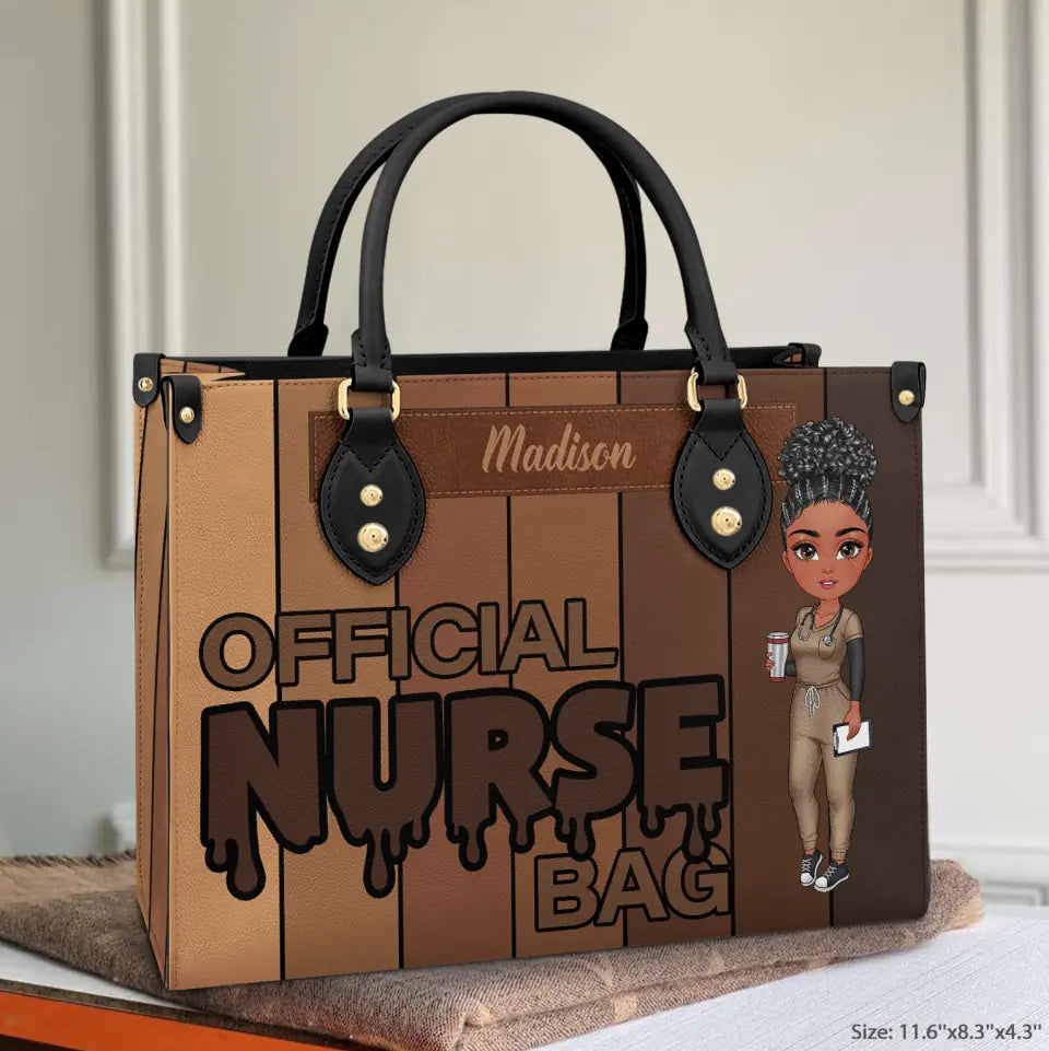 Official Nurse Bag - Personalized Custom Leather Bag - Nurse's Day, Appreciation Gift For Nurse