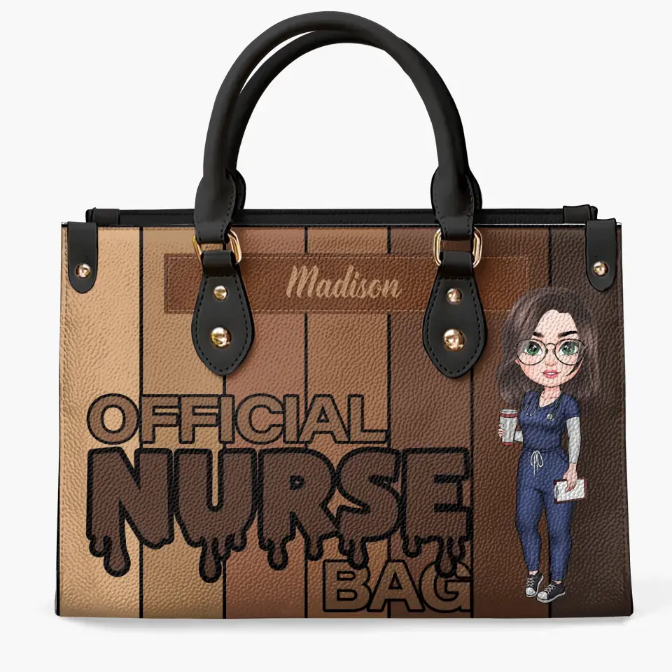 Official Nurse Bag - Personalized Custom Leather Bag - Nurse's Day, Appreciation Gift For Nurse