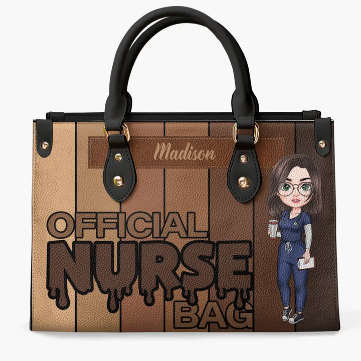 Official Nurse Bag - Personalized Custom Leather Bag - Nurse's Day, Appreciation Gift For Nurse