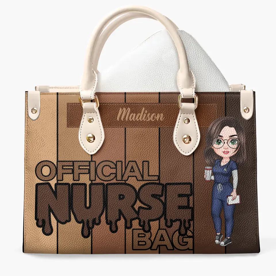 Official Nurse Bag - Personalized Custom Leather Bag - Nurse's Day, Appreciation Gift For Nurse