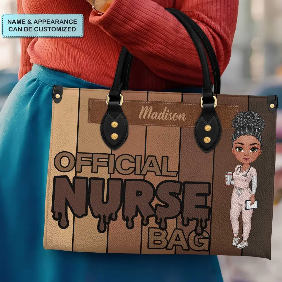 Official Nurse Bag - Personalized Custom Leather Bag - Nurse's Day, Appreciation Gift For Nurse
