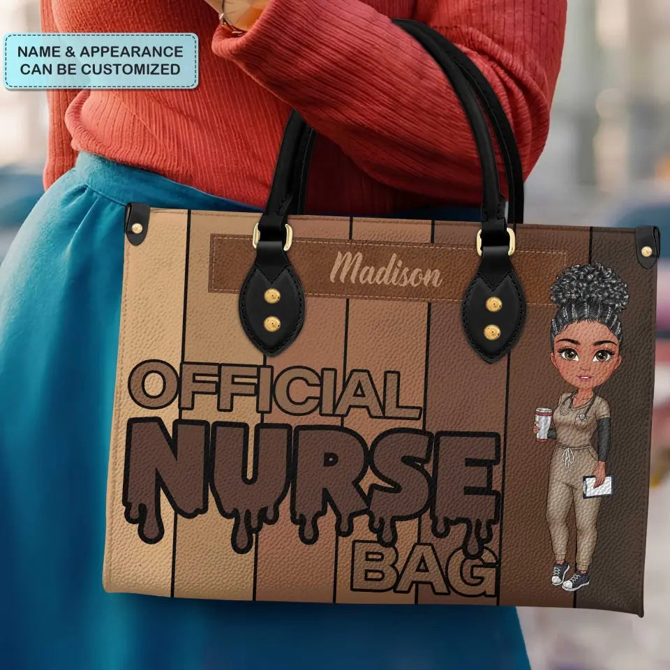 Official Nurse Bag - Personalized Custom Leather Bag - Nurse's Day, Appreciation Gift For Nurse