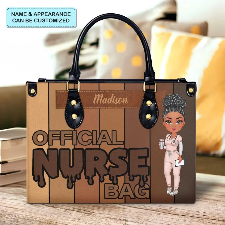 Official Nurse Bag - Personalized Custom Leather Bag - Nurse's Day, Appreciation Gift For Nurse