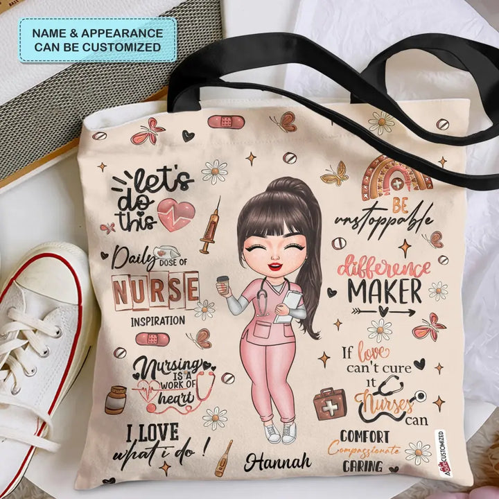 Daily Dose Of Nurse - Personalized Custom Tote Bag - Nurse's Day, Appreciation Gift For Nurse