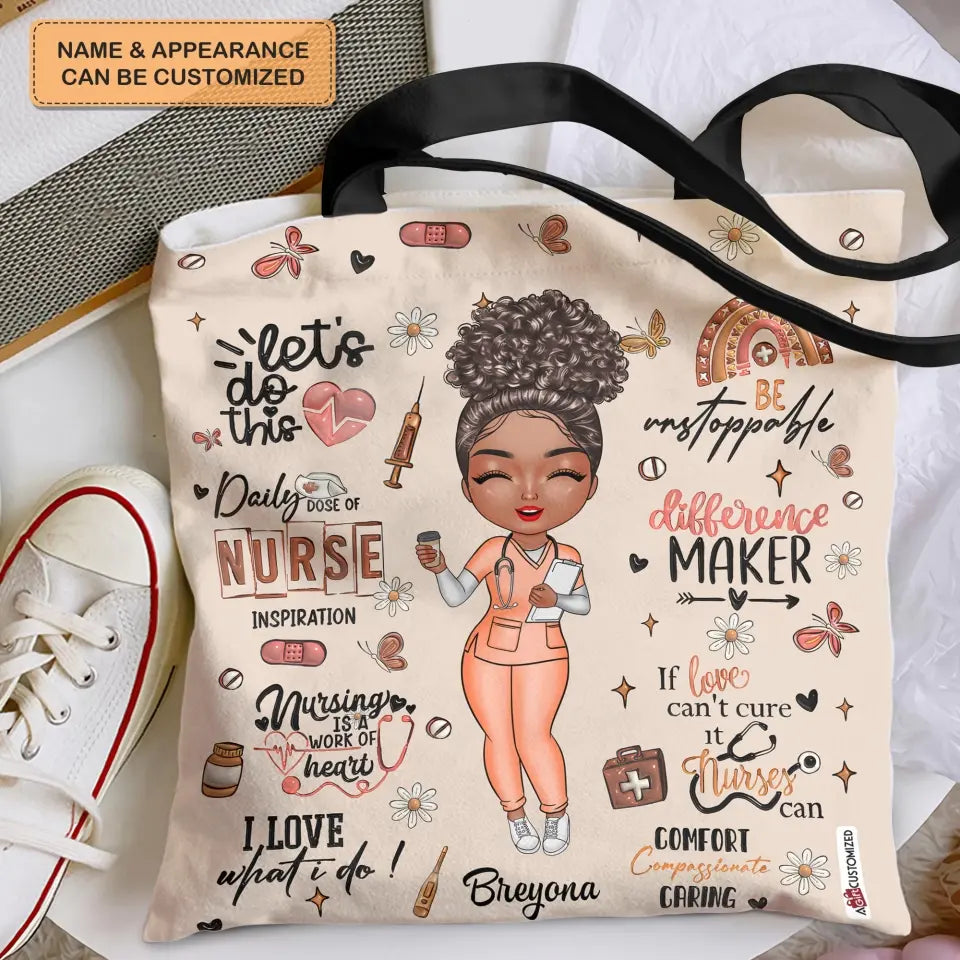 Daily Dose Of Nurse - Personalized Custom Tote Bag - Nurse's Day, Appreciation Gift For Nurse