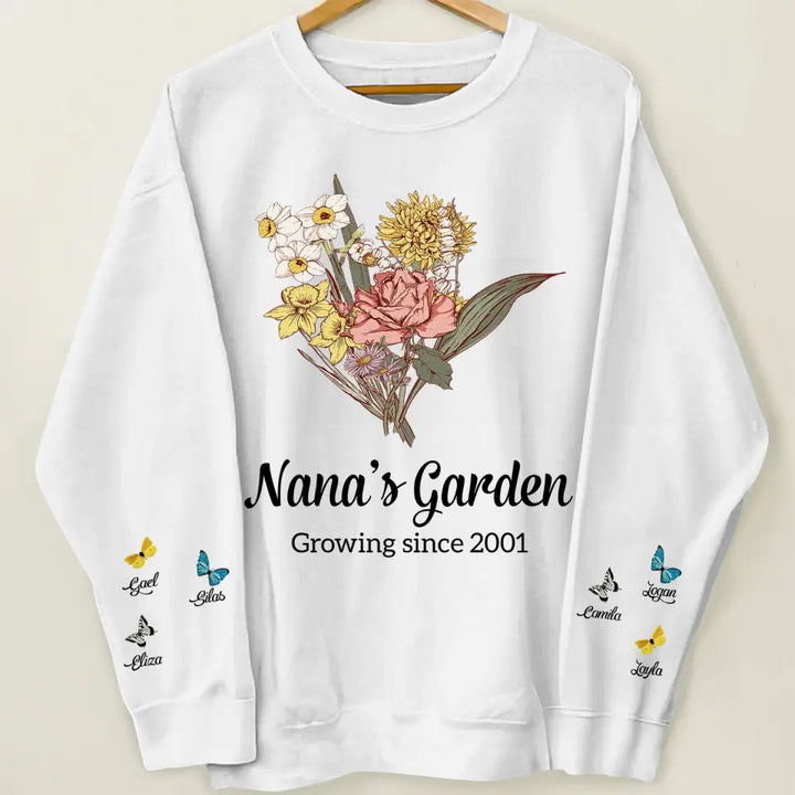 Grandma's Garden - Personalized Custom Sweatshirt - Mother's Day Gift For Grandma, Family Members