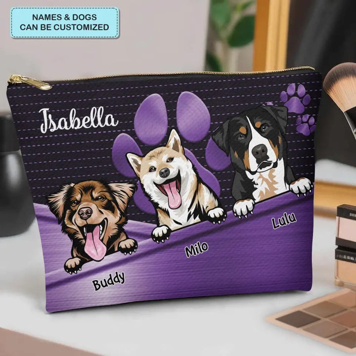 Multi Color Bag  - Personalized Custom Canvas Makeup Bag - Gift For Pet Owner, Pet Lover