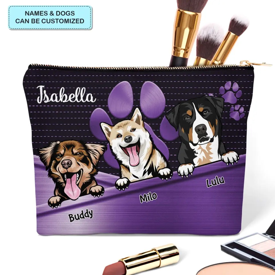 Multi Color Bag  - Personalized Custom Canvas Makeup Bag - Gift For Pet Owner, Pet Lover