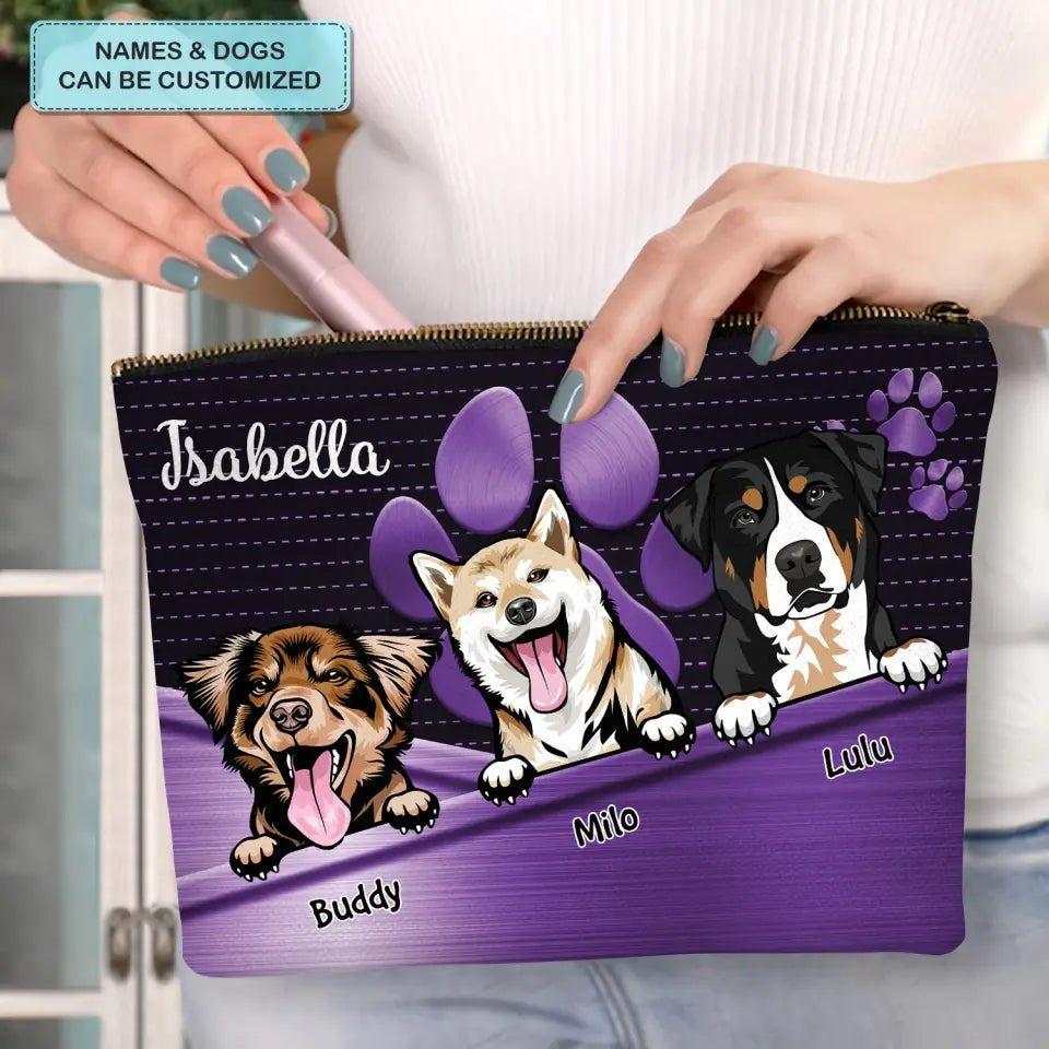 Multi Color Bag  - Personalized Custom Canvas Makeup Bag - Gift For Pet Owner, Pet Lover