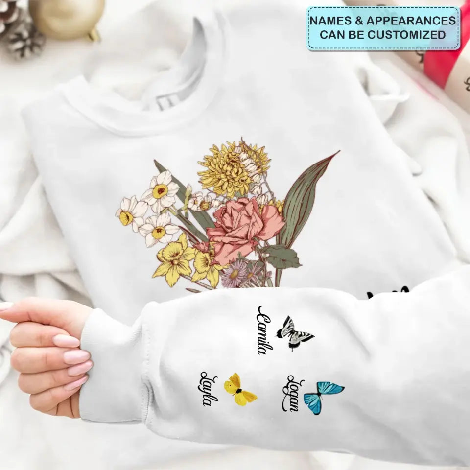 Grandma's Garden - Personalized Custom Sweatshirt - Mother's Day Gift For Grandma, Family Members