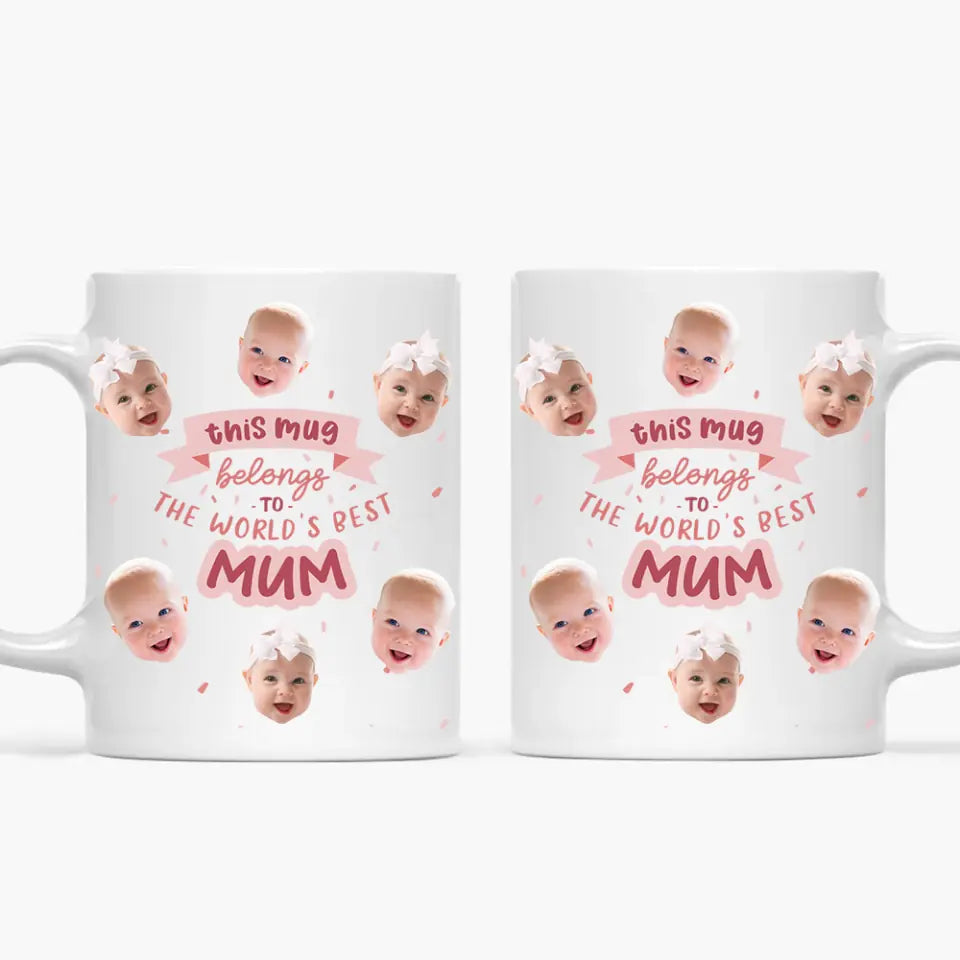 This Mug Belong To Best Mommy Ever - Personalized Custom White Mug - Mother's Day Gift For Mom, Family Members