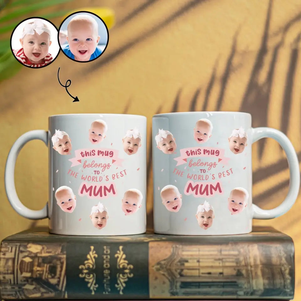 This Mug Belong To Best Mommy Ever - Personalized Custom White Mug - Mother's Day Gift For Mom, Family Members