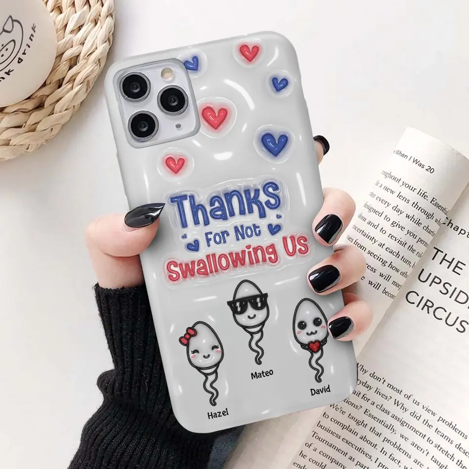 Thank For Not Swallowing Us - Personalized Custom Phone Case - Gift For Mom, Family Members