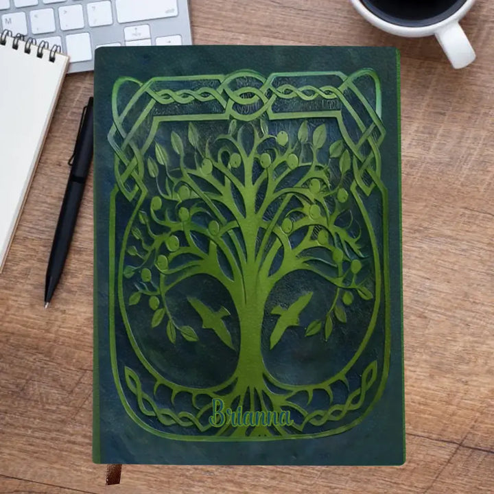 Tree Of Life - Personalized Custom Leather Journal - Gift Family, Family Members