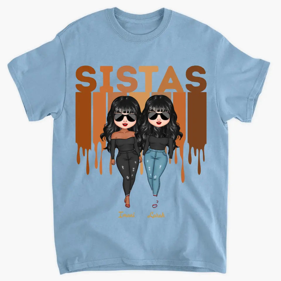Sistas Forever - Personalized Custom T-shirt - Gift For Friends, Besties