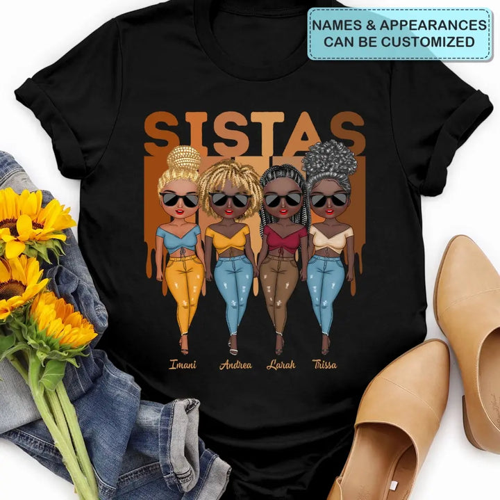 Sistas Forever - Personalized Custom T-shirt - Gift For Friends, Besties