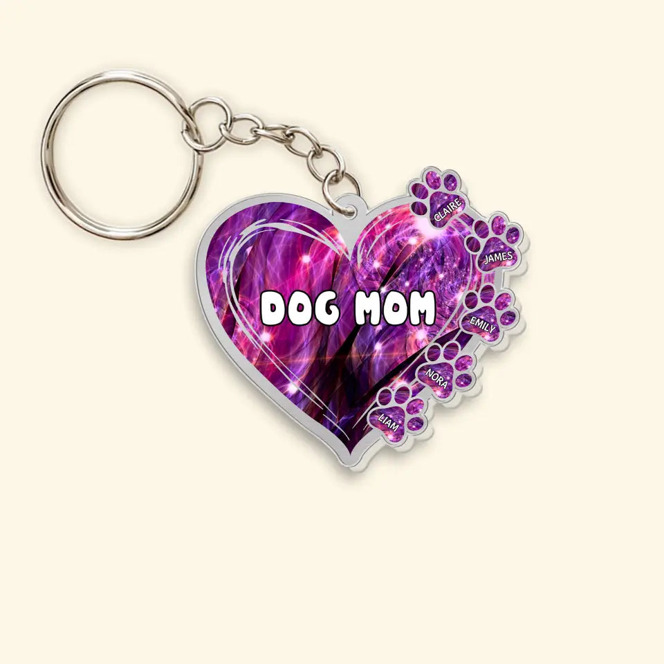 Lovely Heart - Personalized Custom One-Side Acrylic Keychain - Gift For Pet Owner, Pet Lover