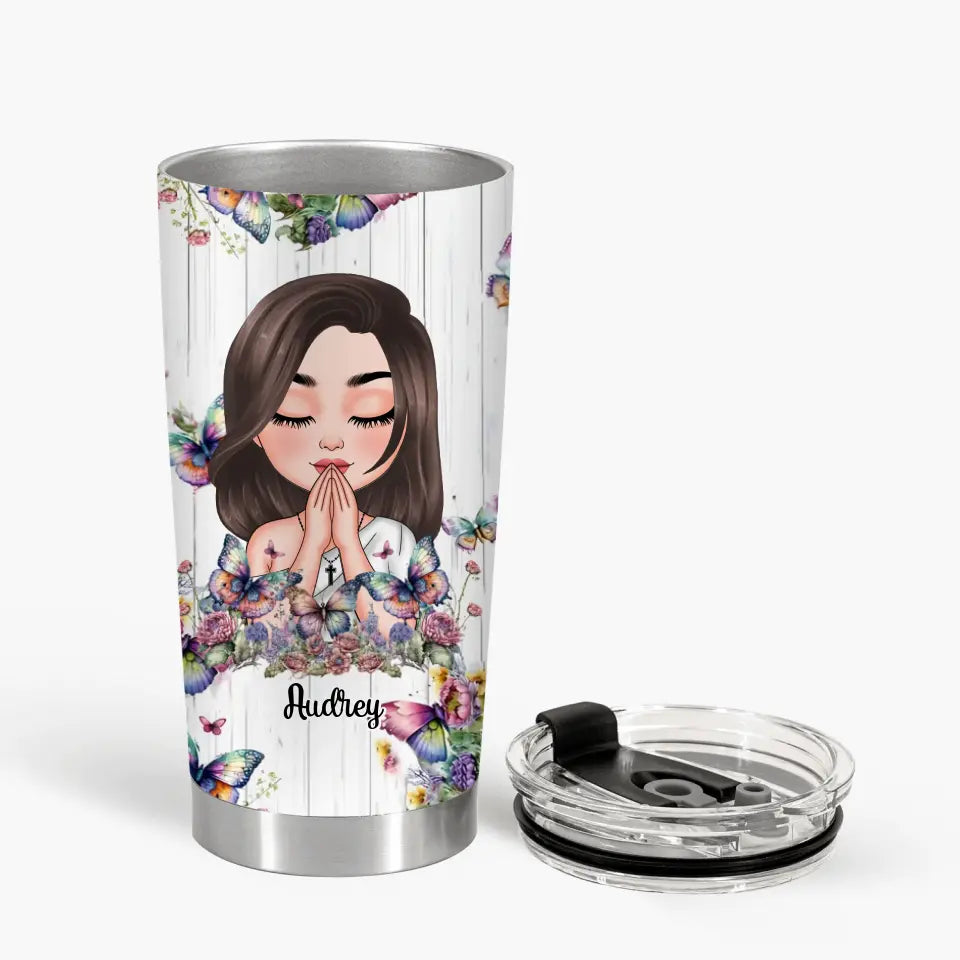 God Says You Are - Personalized Custom Tumbler -  Gift For Family Members, Friends