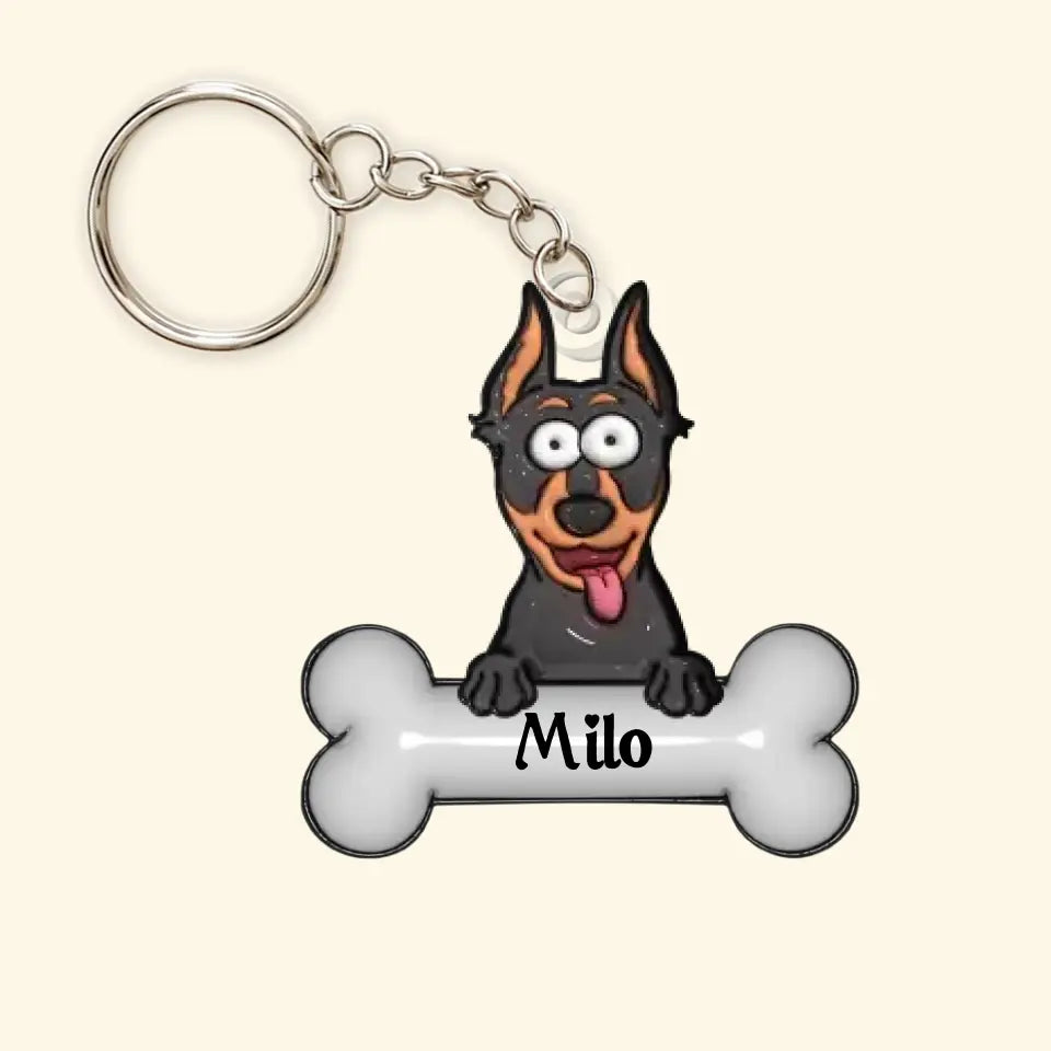 My Dog Keychain - Personalized Custom 1-Sided Acrylic Keychain - Gift For Dog Owner, Dog Lover CLA0HD022