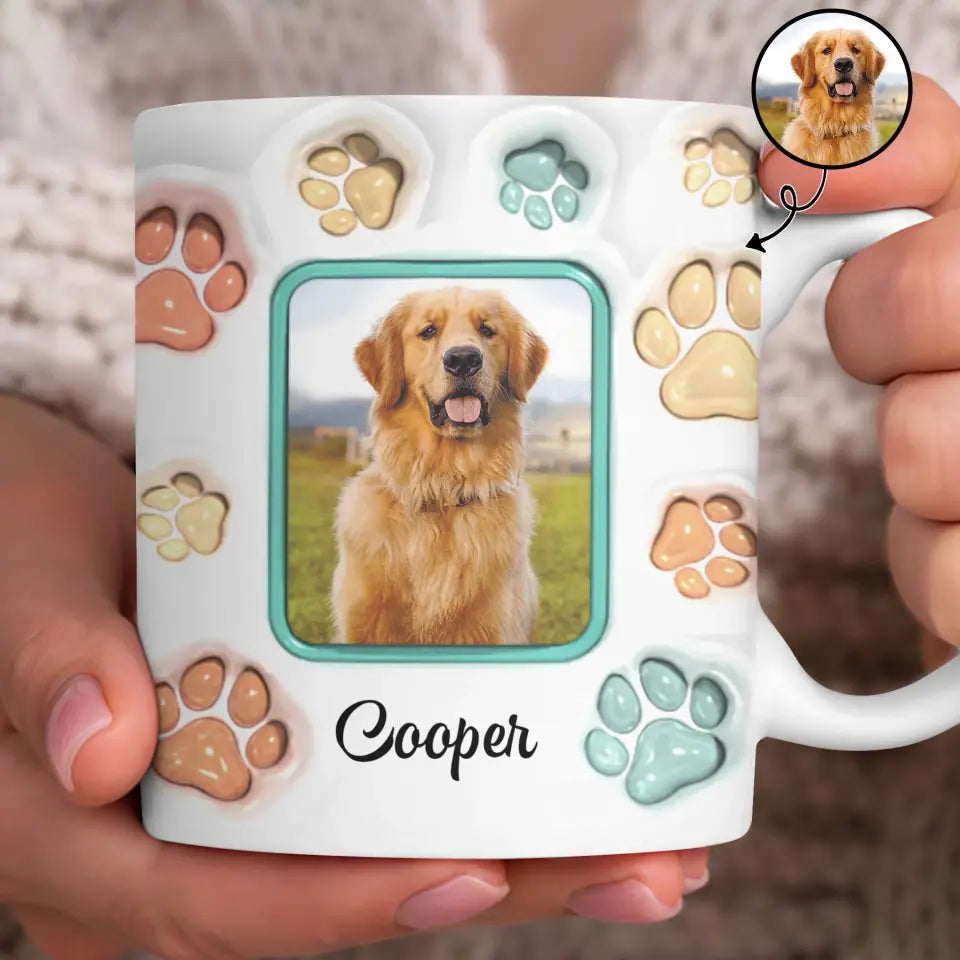 Best Dog Mom Ever Custom Photo - Personalized Custom 3D Inflated Effect Printed Mug - Gift For Dog Lovers