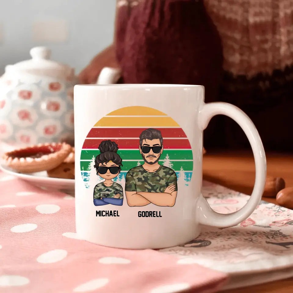 Dope Black Dad - Personalized White Mug - Father's Day Gift