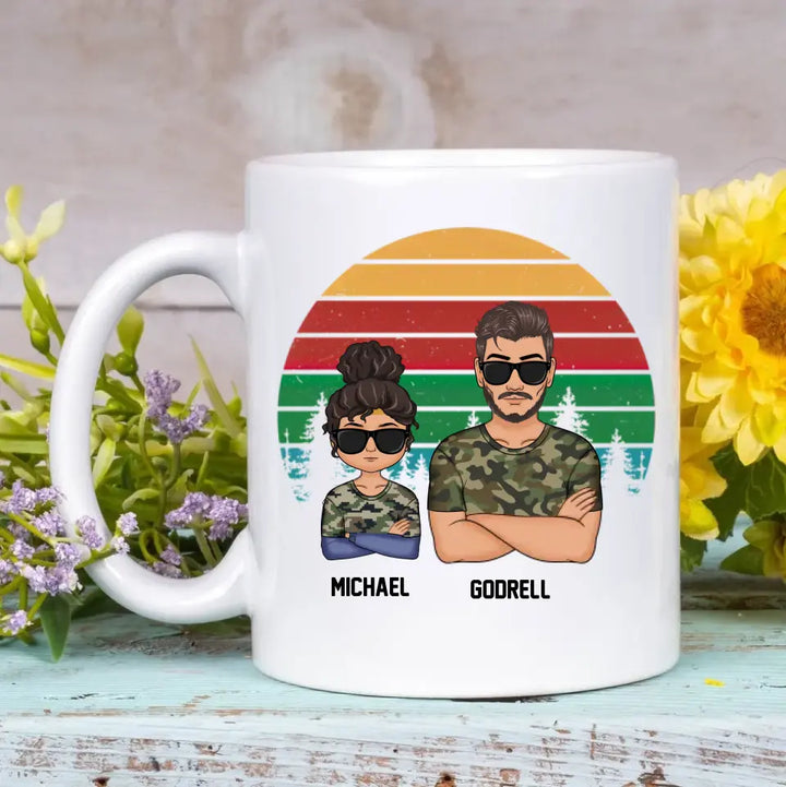 Dope Black Dad - Personalized White Mug - Father's Day Gift