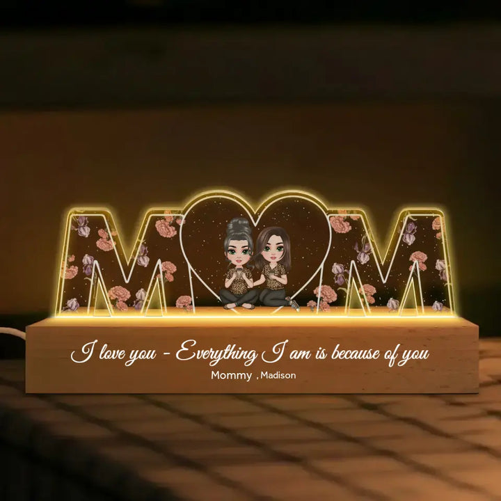 I Love You Mom- Personalized Custom Name Night Light - Mother's Day Gift For Mom, Grandma, Family Members