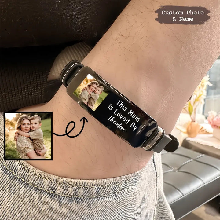 This Mom Belongs To - Personalized Custom Photo Bracelet - Mother's Day Gift For Mom