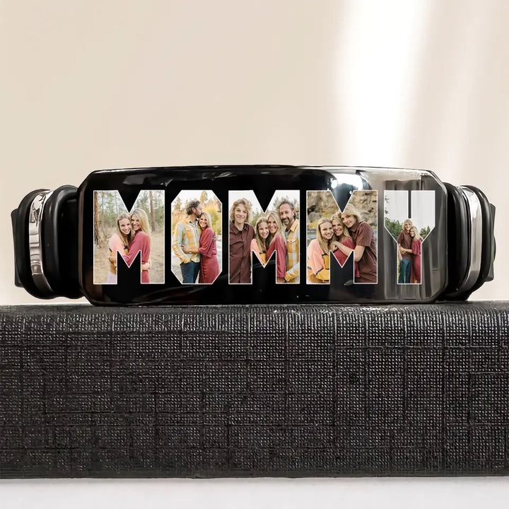 Happy Mother's Day - Personalized Custom Photo Bracelet -  Mother's Day Gift For Mom, Family Members