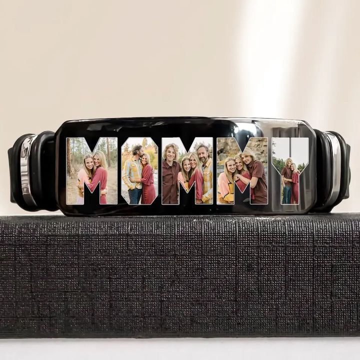 Happy Mother's Day - Personalized Custom Photo Bracelet -  Mother's Day Gift For Mom, Family Members
