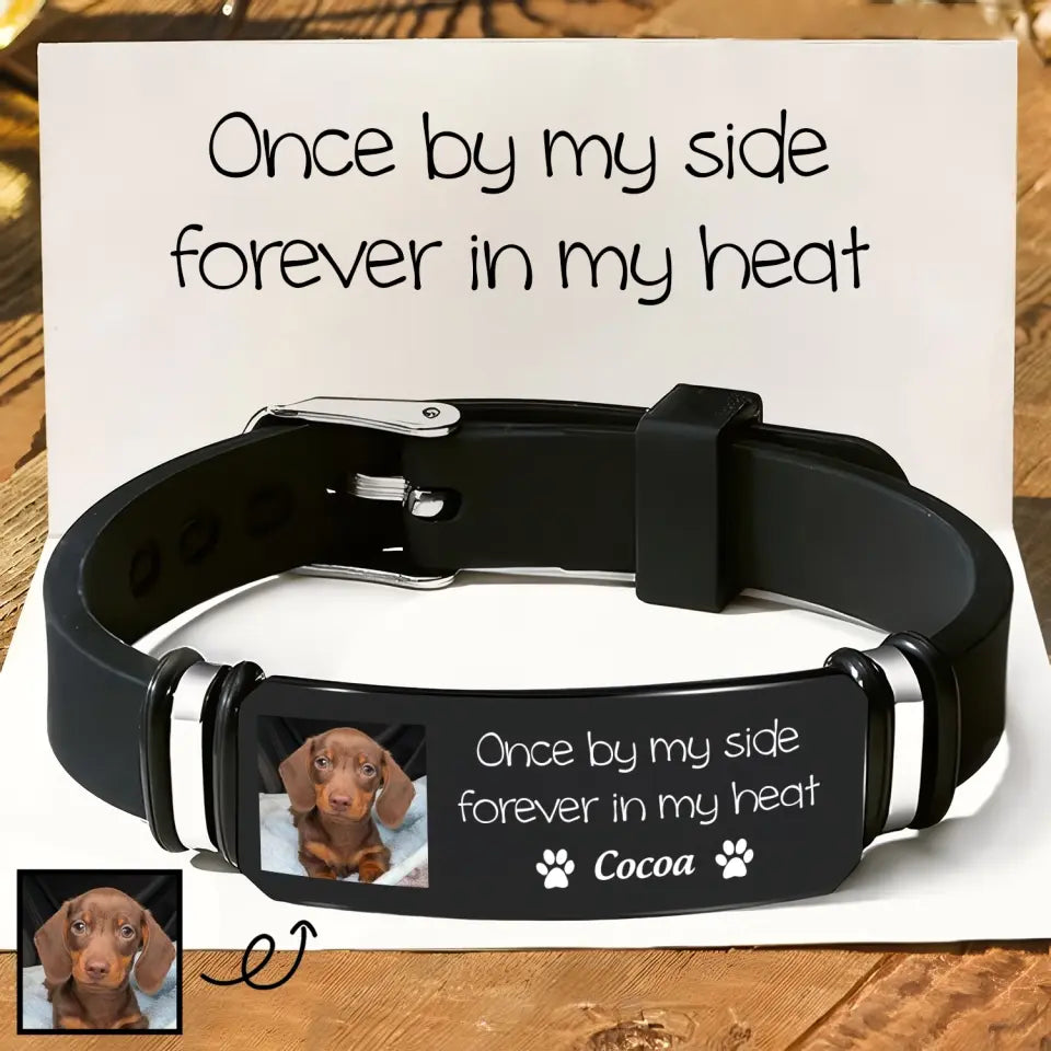 Forever In My Heart Pet - Custom Bracelet - Sympathy Gift