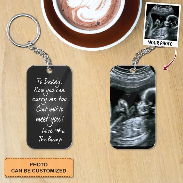 Can't Wait To Meet You -  Personalized Custom Acrylic Keychain - Gift For Family Members