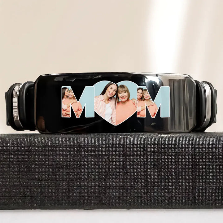 Happy Mother's Day, Mom - Personalized Custom Photo Bracelet - Mother's Day Gift For Mom, Family Members