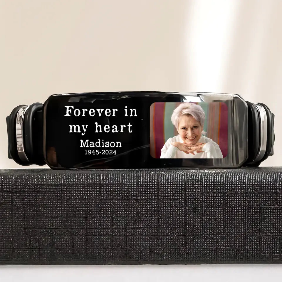 Forever In My Heart - Custom Bracelet - Sympathy Gift