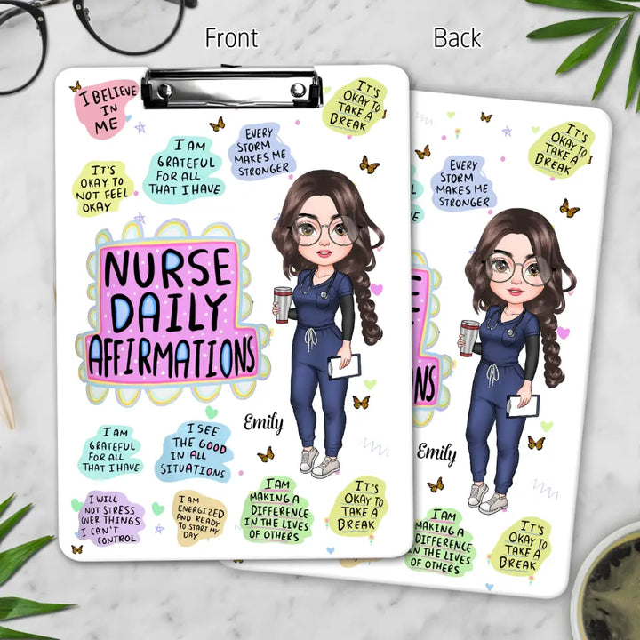 Nurse Daily Affirmation - Personalized Custom Clipboard - Nurse's Day, Appreciation Gift For Nurse