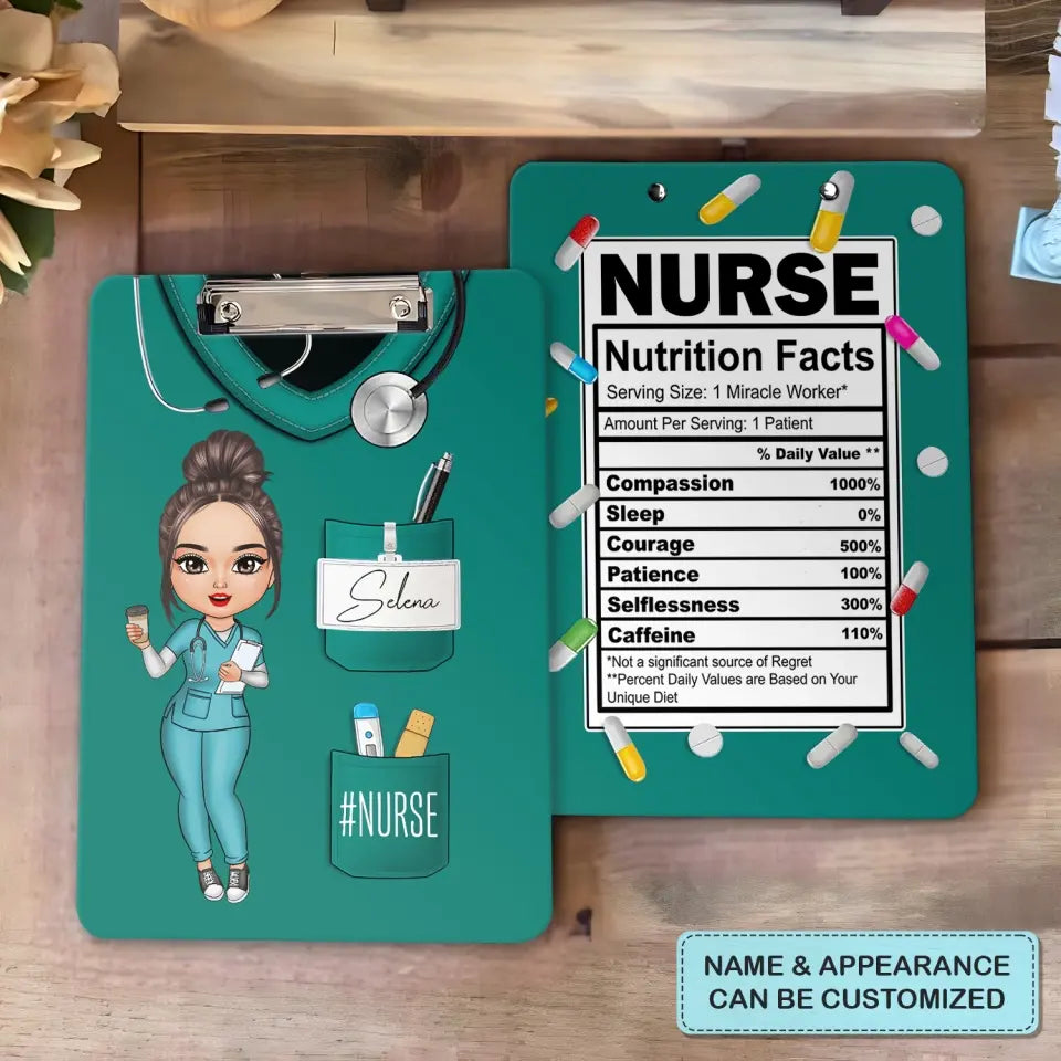 Nurse Life Pretty Doll - Personalized Custom Clipboard - Nurse's Day, Appreciation Gift For Nurse