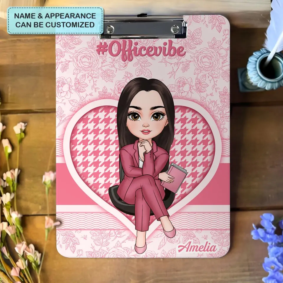 Office Vibe - Personalized Custom Clipboard - Gift For Office Staff