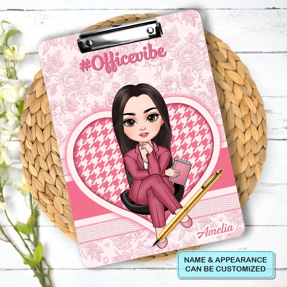 Office Vibe - Personalized Custom Clipboard - Gift For Office Staff