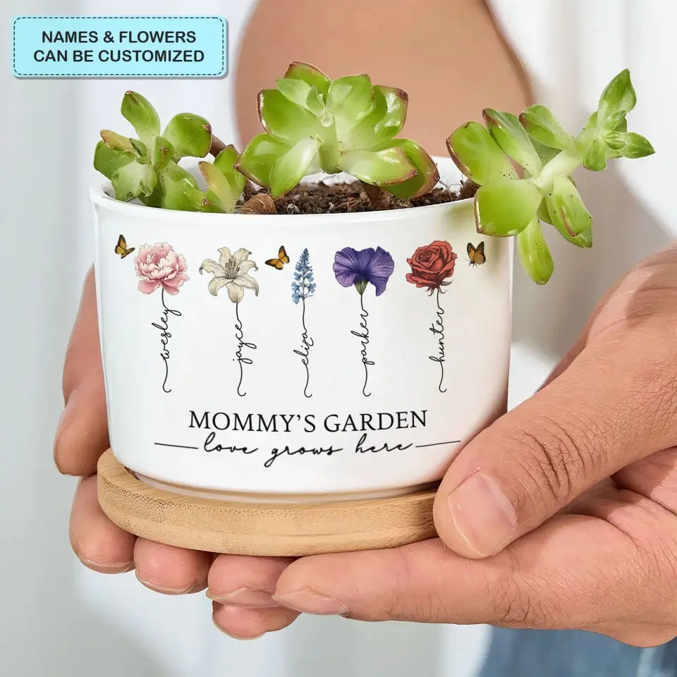 customized plant pot Love Grows Here - Personalized Plant Pot