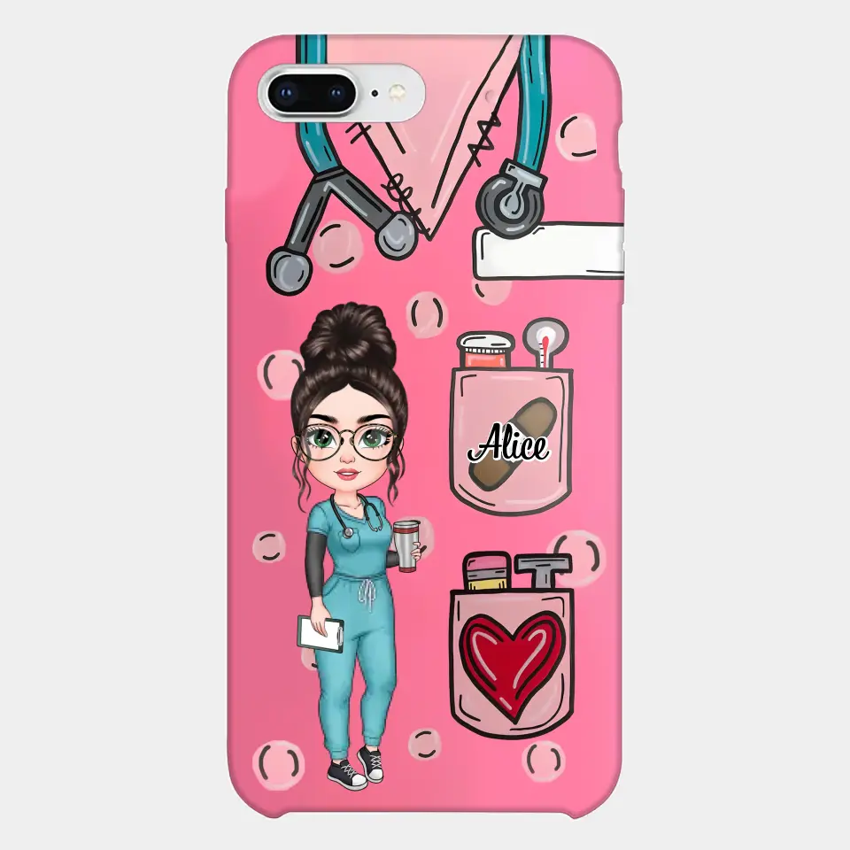 Nurse Scrubs - Personalized Custom Phone Case - Nurse's Day, Appreciation Gift For Nurse